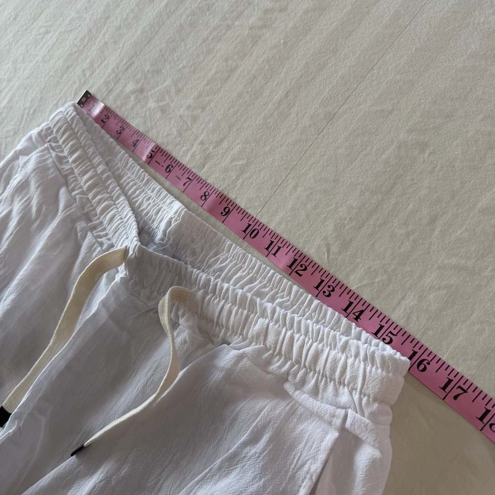Women's NEW Pull On Drawstring Waist Below Knee Wide Leg Capri Size L #260662 - Picture 7 of 8